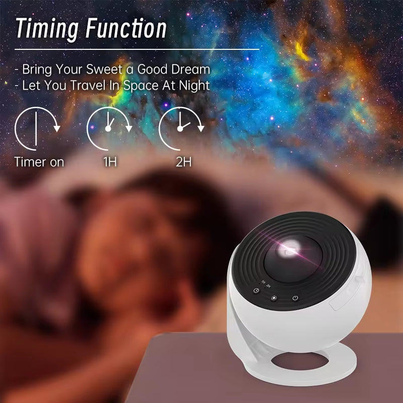 Night Light Galaxy Projector Starry Sky Projector 360° Rotate Planetarium Lamp for Kids Bedroom Valentines Day Gift Wedding Deco