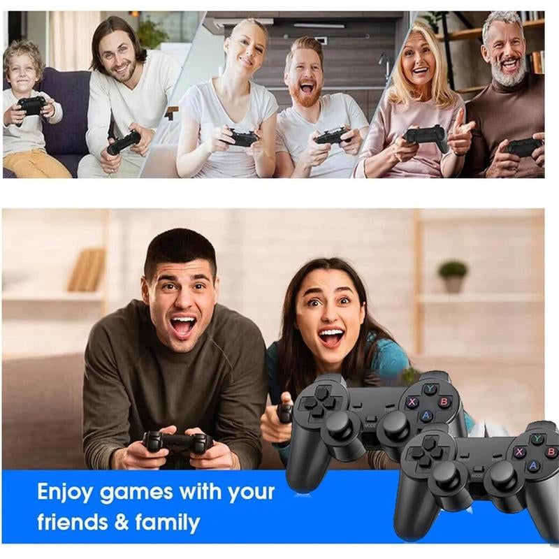 【Upgraded Version 40000+ Retro Game】X2 PRO Retro Game Stick, Pre-Loaded with 40,000+ Classic Games, 40+ Simulators, 4K HDMI HD Output, Dual 2.4G Wireless Controllers, Plug & Play Adapter Cable Console Gamepad